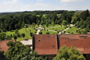 Schlosspark und Schloss Stocksberg von oben